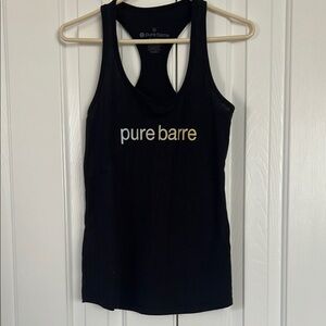 Pure Barre Black and Gold Tank Top